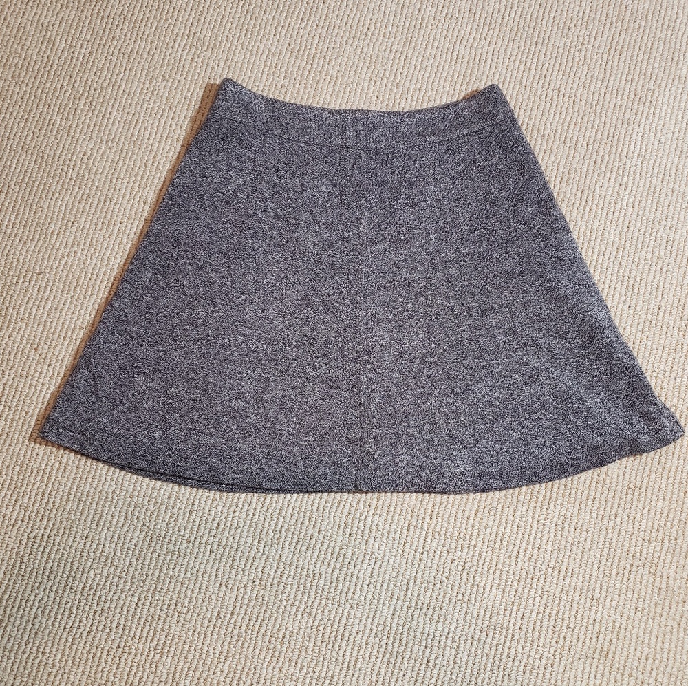 Grey Fit And Flare Skirt